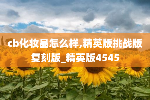 cb化妆品怎么样,精英版挑战版复刻版_精英版4545