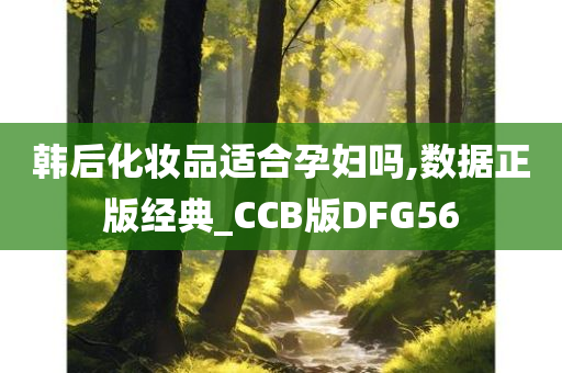 韩后化妆品适合孕妇吗,数据正版经典_CCB版DFG56