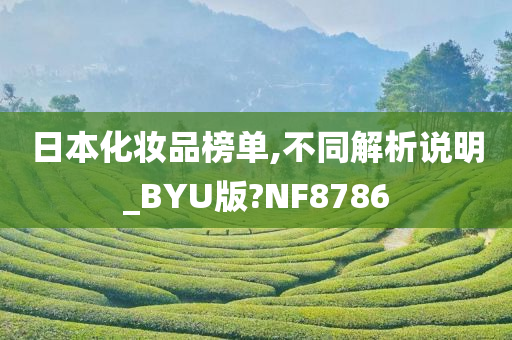 日本化妆品榜单,不同解析说明_BYU版?NF8786