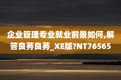 企业管理专业就业前景如何,解答良莠良莠_XE版?NT76565