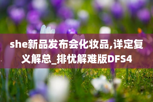 she新品发布会化妆品,详定复义解总_排忧解难版DFS4