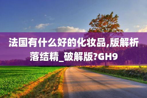 法国有什么好的化妆品,版解析落结精_破解版?GH9