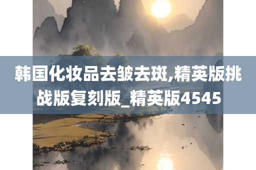 韩国化妆品去皱去斑,精英版挑战版复刻版_精英版4545