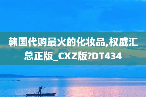 韩国代购最火的化妆品,权威汇总正版_CXZ版?DT434