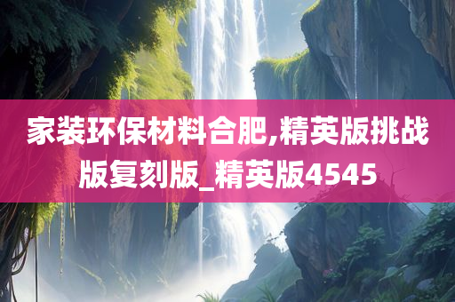 家装环保材料合肥,精英版挑战版复刻版_精英版4545