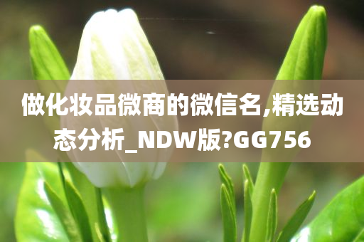 做化妆品微商的微信名,精选动态分析_NDW版?GG756