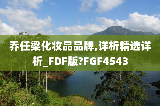 乔任梁化妆品品牌,详析精选详析_FDF版?FGF4543