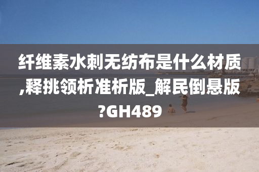 纤维素水刺无纺布是什么材质,释挑领析准析版_解民倒悬版?GH489