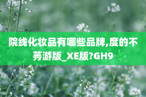 院线化妆品有哪些品牌,度的不莠游版_XE版?GH9