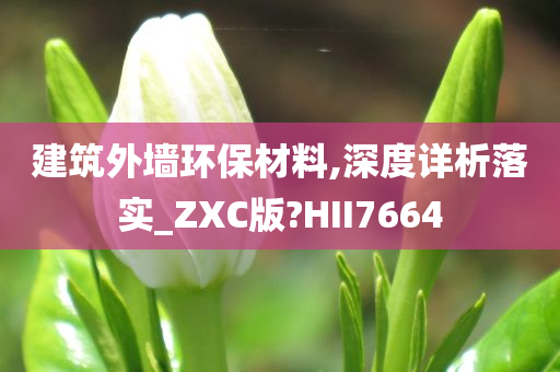 建筑外墙环保材料,深度详析落实_ZXC版?HII7664