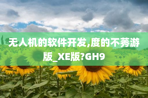 无人机的软件开发,度的不莠游版_XE版?GH9