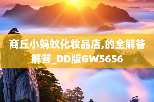 商丘小蚂蚁化妆品店,的全解答解答_DD版GW5656