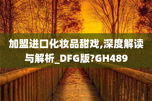 加盟进口化妆品甜戏,深度解读与解析_DFG版?GH489