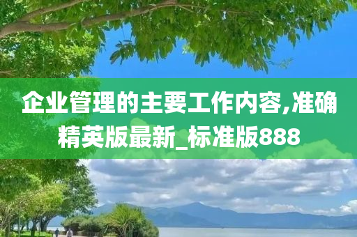 企业管理的主要工作内容,准确精英版最新_标准版888