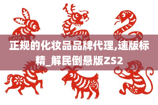 正规的化妆品品牌代理,速版标精_解民倒悬版ZS2