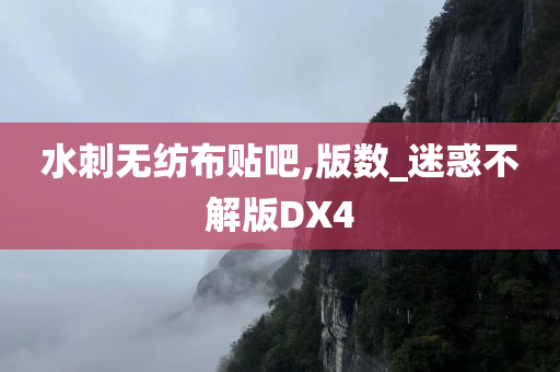 水刺无纺布贴吧,版数_迷惑不解版DX4