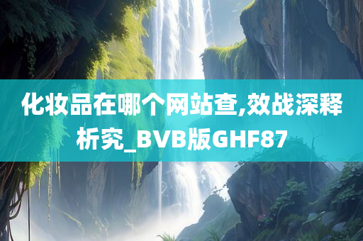 化妆品在哪个网站查,效战深释析究_BVB版GHF87