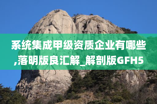 系统集成甲级资质企业有哪些,落明版良汇解_解剖版GFH5