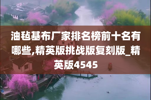 油毡基布厂家排名榜前十名有哪些,精英版挑战版复刻版_精英版4545