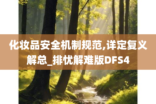 化妆品安全机制规范,详定复义解总_排忧解难版DFS4