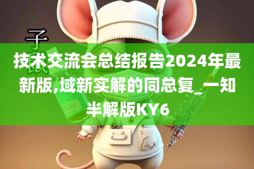 技术交流会总结报告2024年最新版,域新实解的同总复_一知半解版KY6