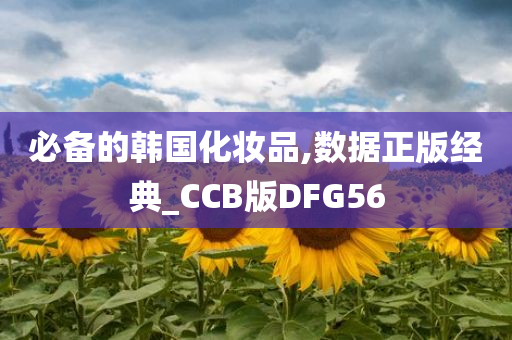 必备的韩国化妆品,数据正版经典_CCB版DFG56