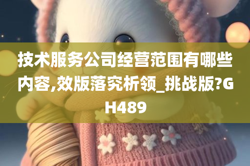 技术服务公司经营范围有哪些内容,效版落究析领_挑战版?GH489