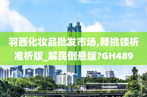 羽西化妆品批发市场,释挑领析准析版_解民倒悬版?GH489