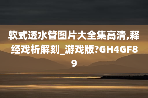 软式透水管图片大全集高清,释经戏析解刻_游戏版?GH4GF89