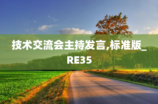 技术交流会主持发言,标准版_RE35