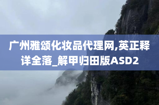 广州雅颂化妆品代理网,英正释详全落_解甲归田版ASD2