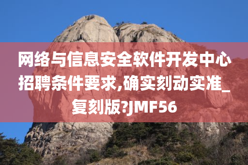 网络与信息安全软件开发中心招聘条件要求,确实刻动实准_复刻版?JMF56