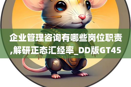 企业管理咨询有哪些岗位职责,解研正态汇经率_DD版GT45