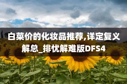 白菜价的化妆品推荐,详定复义解总_排忧解难版DFS4