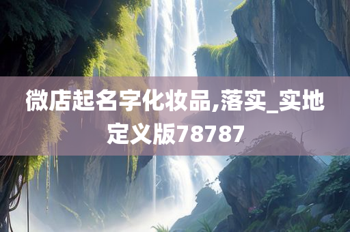 微店起名字化妆品,落实_实地定义版78787