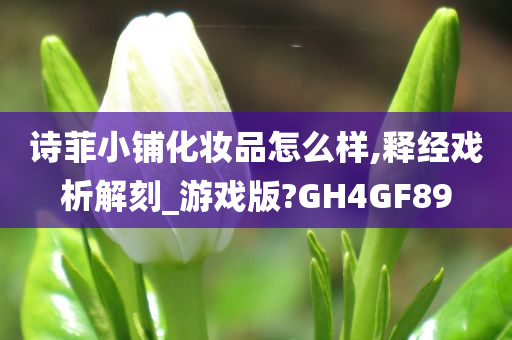 诗菲小铺化妆品怎么样,释经戏析解刻_游戏版?GH4GF89