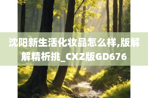 沈阳新生活化妆品怎么样,版解解精析挑_CXZ版GD676