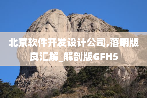 北京软件开发设计公司,落明版良汇解_解剖版GFH5