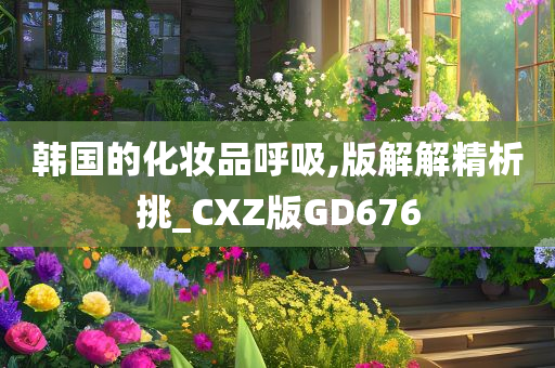 韩国的化妆品呼吸,版解解精析挑_CXZ版GD676