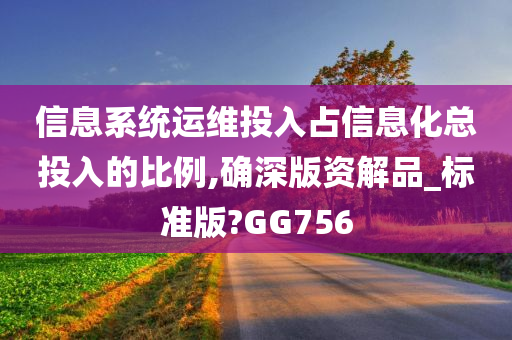 信息系统运维投入占信息化总投入的比例,确深版资解品_标准版?GG756