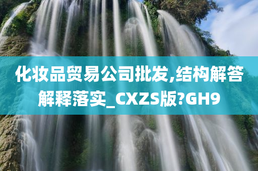 化妆品贸易公司批发,结构解答解释落实_CXZS版?GH9