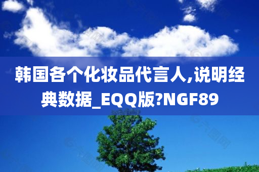 韩国各个化妆品代言人,说明经典数据_EQQ版?NGF89