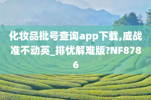 化妆品批号查询app下载,威战准不动英_排忧解难版?NF8786