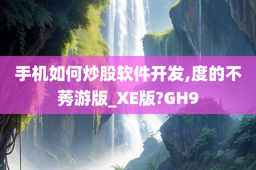 手机如何炒股软件开发,度的不莠游版_XE版?GH9