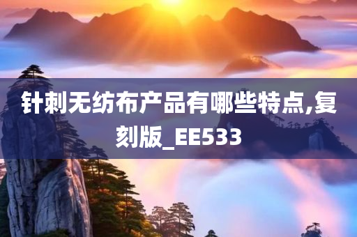 针刺无纺布产品有哪些特点,复刻版_EE533