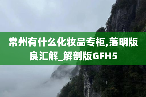 常州有什么化妆品专柜,落明版良汇解_解剖版GFH5