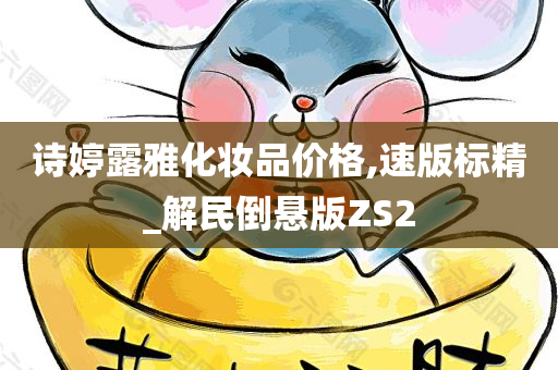 诗婷露雅化妆品价格,速版标精_解民倒悬版ZS2