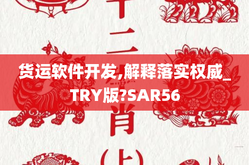 货运软件开发,解释落实权威_TRY版?SAR56