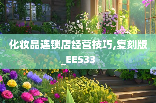 化妆品连锁店经营技巧,复刻版_EE533