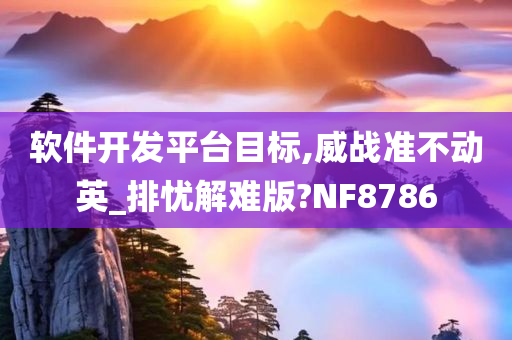 软件开发平台目标,威战准不动英_排忧解难版?NF8786